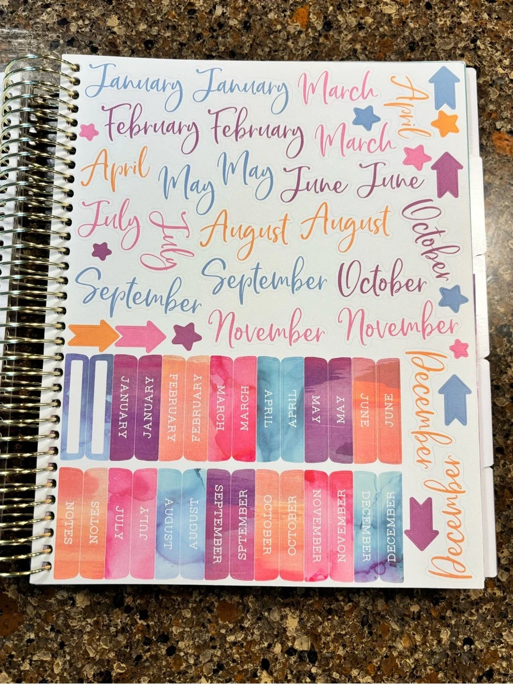 Make it Happen Back to School Spiral Bound Planner/lots of stickers